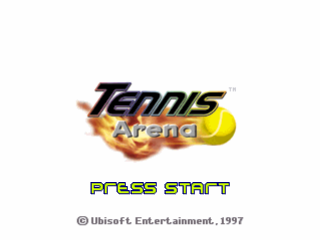 Tennis Arena title screen for Playstation